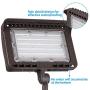 LEONLITE LED Knuckle Mount Flood Light, CRI 90+, 100W (1000W Eqv.), IP65, ETL Listed, 3000K Warm White, Backyard, Parking Lot, Pack of 2