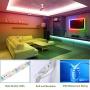 LED Strip Lights, Attuosun 32.8feet/10M RGB 300Leds SMD5050 Waterproof Flexible Rope Lights, Color Changing Self-Adhesive Led Strips Kit with 44Key IR Remote Controller and 12V Power Supply for Home