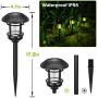 Solar Pathway Lights Outdoor, 6 Pack Solar Garden Lights Waterproof Decorative Solar Walkway Lights Landscape Lighting for Walkway, Lawn, Patio, Yard