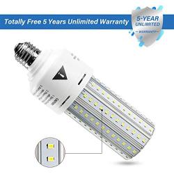 2 Pack 500W Equivalent LED Corn Light Bulb 7500 Lumen 5000K 60W Cool Daylight White E26/E27 Medium Base for Outdoor Indoor Workshop Garage Warehouse Factory Backyard Street