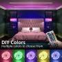 LED Strip Lights, BEACON Color Changing Rope Lights 16.4ft SMD 5050 RGB 300LEDs Light Strips with Flexible Strip Light, IP65, IR Remote Controller and 12V Power Supply for Bedroom, Decoration