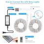 Led Strip Lights Waterproof, DAYBETTER 32.8ft LED Tape Lights Color Changing LEDs Light Strips Kit with 44 Keys Ir Remote Controller and 12v Power Supply for Indoor Outdoor Use