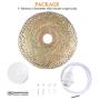 TTAototech Antique Lantern Pendant Lighting, Rattan Single Light Wicker Rattan Lamp Weaving Bamboo Ceiling Light Hanging Ceiling Lamp for Dining Room Living Room Restaurant Garden Cafe
