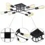 Oldiron 8 Light Black Sputnik Chandelier,Mid Century Semi Flush Mount Ceiling Light Industrial Antique Style Lighting Fixture for Kitchen Hallway Dining Room Living Room Foyers Bedroom Oldiron 8 Light Black Sputnik Chandelier,Mid Century Semi Flush Mount Ceiling Light Industrial Antique Style Lighting Fixture for Kitchen Hallway Dining Room Living Room Foyers Bedroom