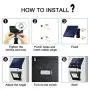 Solar Lights Outdoor, Hikeren IP65 Waterproof Solar Lights(White Light), 30 LED Solar Spot Light, Easy-to-Install Solar Outdoor Lights for Front Door, Yard, Garage, Deck