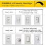 Dimmable Security Flood Lights, Switch-Controlled, Hardwired LED Flood Light 24-Watt (250W Equivalent) Wall Dimmer Change Brightness, 5000K Daylight White for Porch, Garage, Yard, 1-Pack, EMANER
