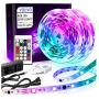 Volivo Dreamcolors Led Strip Lights 32.8ft, 2 Rolls of 16.4ft 5050 Color Changing LED Lights for Bedroom, Room, Kitchen, Home, Party with 24 Key IR Remote