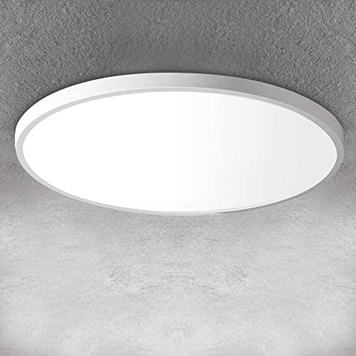 LED Flush Mount Ceiling Light Fixture 12 Inch 24W, 3200LM, 5000K Daylight White Modern Ceiling Lamp,Under One-Inch Thick LED Ceiling Light for Bedroom Closet Stairwell Hallway Kitchen Remodel Light