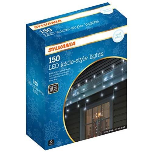 SYLVANIA Icicle Christmas lights, Cool White