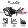 TRIBURST Deluxe by Bell+Howell 50% Brighter High Intensity Lighting with 144 LED Bulb, Multi-Directional Triple Panel Light for Indoor and Outdoor As Seen On TV