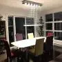 Modern Rain Drop Crystal Rectangle Chandelier/Flush Mount/Ceiling Light Fixtures for Living Room/Dining Room/Foyer/Bedroom (6 Lights)