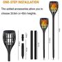 Ollivage Solar Torch Flame Lights Waterproof Flickering Flames Solar Lights 43'' Solar Garden Lights Outdoor Landscape Decoration Lighting Dusk to Dawn Auto On/Off for Yard Garden Pathway, 2 Pack