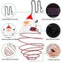 Christmas Hanging Solar Lanterns, 2 Pack Outdoor Waterproof Pathway Lights Santa Decor Pineapple Lights, Led Spiral Lantern Light for Garden Pathway Yard Driveway Porch Walkway Patio Warm White