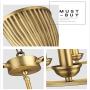 9-Light Living Room Dining Room Bedroom Project Golden Simple Creative Dining Table Glass Bird Chandelier Size: 100 40CM