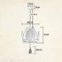 Romantic Lotus Pendant Hanging Lights Head Single Pendant Lamp Elegant Dining Room Chandelier with Fabric Shade, Bedroom Lamp, Ø50cm E27 Warm Light (Color : Red)
