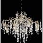 Branches Silver Champagne Large Chandelier 31'' Wide Modern Clear Crystal Strands 8-Light Fixture for Dining Room House Foyer Kitchen Island Entryway Bedroom Living Room - Possini Euro Design