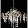 Branches Silver Champagne Large Chandelier 31'' Wide Modern Clear Crystal Strands 8-Light Fixture for Dining Room House Foyer Kitchen Island Entryway Bedroom Living Room - Possini Euro Design