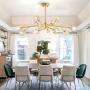 CROSSIO Modern Crystal Sputnik Chandelier with Top Brass, Mid Century Creative Globe Branches Flush Mount Ceiling Light, 12 Lights Pendant Lighting Fixtures for Bedroom Dining Room (12 Lights)