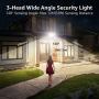 Olafus 50W LED Security Lights Motion Sensor Outdoor, 3 Head Flood Light with Motion Detector, 5000LM, IP65 Waterproof Exterior PIR Floodlights, Outside Motion Lighting for Garage, Yard, 6000K White