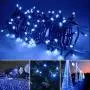Marchpower Christmas String Light- 300 LED 131 feet 8 Modes Battery Operated Fairy Lights, Waterproof Indoor/Outdoor Decorative Lights for Xmas Tree Wedding Party Festival, Blue