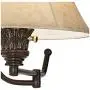 Rosslyn Rustic Swing Arm Wall Lamps Set of 2 French Country Bronze Plug-in Light Fixture Faux Leather Shade for Bedroom Bedside Living Room Reading - Barnes and Ivy
