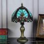 Tiffany Style 8 Inch Table Lamp Handcrafted Blue Baroque Tiffany Stained Glass Lamp Living Room Lamp Bedside Lamp