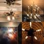 Dimmable T6 Led Bulb Genixgreen Candelabra Led 2200K Amber Glass 150lm 3W E12 T25 Eye Protection Led Filament Bulb CRI 90+ Edison Bulb Equivalent 25W Decorative Lights Bulb for Home Bedroom Pack of 6
