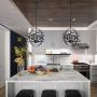 Farmhouse Pendant Light Fixture 4 Light,Globe Foyer Chandelier,Industrial Metal Pendant Lights Island Kitchen Dining Room