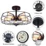 Ceiling Light Fixture Industrial Flush Mount Light Fixtures Farmhouse Lighting Vinatge Pendant Lightwith 5 E26 Base Socket Black UL Listed(Bulbs not Included).