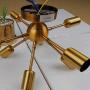 Sputnik Chandelier Modern Ceiling Light Industrial Pendant Lamp Vintage Vintage Semi Flush Mount Ceiling Light for Kitchen Living Dining Room Hallway Bedroom (Gold-8 Light)