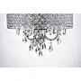 Edvivi Marya 4-Light Chrome Round Crystal Chandelier Ceiling Fixture | Beaded Drum Shade | Glam Lighting