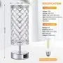Touch Control Crystal Table Lamp Set of 2 Bedside Nightstand Lamps with 2 USB Charging Ports, 3-Way Dimmable, K9 Crystal Decorative Desk Lamp for Bedroom, Girls Guest Room, Living Room, Bulbs Included