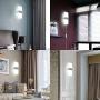 Lightess Up Down Wall Lights 12W Plug-in LED Sconce Lighting Acrylic Modern Wall Lamp for Living Room Bedroom Corridor Cool White, 1-Light