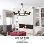 MELUCEE 8 Lights Large Farmhouse Chandelier Wagon Wheel, Industrial Island Lights for Kitchen Oil Rubbed Bronze Finish, Dining Room Lighting Fixtures Hanging