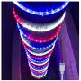 Russell Decor 50ft/15m Led Rope Lights Lamps Kit Indoor Outdoor Decorative Lighting for Patriotic 4th of July Memorial Day Decor Party Trees Patio Deck Flexible String Tube Lights- Blue Red White