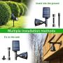 DBF Solar Lights Outdoor, Upgraded 18 LED Waterproof Solar Spotlights Solar Landscape Lights Adjustable Auto On/Off Wall Security Lighting for Garden Yard Pathway Driveway Pool, Pack of 2 (Cool White)