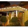 DecoBrite Incandescent Icicle Lights 13 ft 300 ct Multicolor - White Wire, Indoor/Outdoor Christmas Lights
