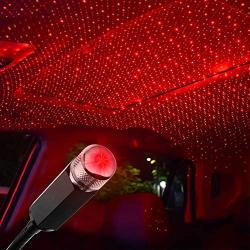 Star Night Light Projector, USB Adjustable Romantic Projector Night Light Auto Roof Ceiling Light, Portable Atmosphere Decorations Night Lamp for Car&Bedroom&Party&Ceiling&Walls