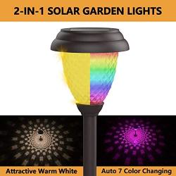 TechSense Solar Pathway Lights Outdoor Waterproof LED Landscape Lights Solar Powered Garden Lights for Lawn, Patio, Yard, Driveway, 6 Pack