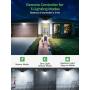 LITOM Solar Lights Outdoor with Remote Control, 3 Lighting Modes, 270°Wide Angle, IP67 Waterproof, Easy-to-Install Security Lights for Front Door, Yard, Garage, Deck, Fence-2 Pack
