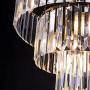 Wellmet 20 inch Crystal Chandelier, 3-Tier Contemporary Modern Bathroom Chandeliers, 7-Light Adjustable Hanging Pendant Ceiling Light for Bedroom, Entryway, Dining Room, Girls Room, Foyer