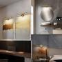 MantoLite LED Wall Light,Vanity 15inch Aluminum Picture Artwork Lighting Fixture, Plug-in with Switch for Bathroom Mirror Lamp Modern Home Restaurant Bedside Wall Lamps Sconces,11W 3000K Matte Brass