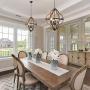 Wood and Metal Chandelier Square 6-Light Adjustable Height Ceiling Pendant Light Dining Room Lighting Fixtures Hanging，Living Room Light ,Kitchen Chandelier UL Listed