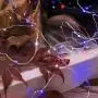 MIYA LIFE July 4th Independence Day LED String Lights 10 ft 60 LEDs Copper Wire with The Remote &Timer USA American Flag for Patriotic Decoration Memorial Day Presidents Day (USA Rice Lights)