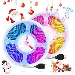 Tanbaby Led Strip Lights 32.8ft, RGB LED Strip, Smart LED Strip Lights for Bedroom, WiFi Color Changing LED Strip Lights with Remote 5050 RGB 300 LEDs Light Strips Kit for Home, Bedroom, Kitchen,DIY
