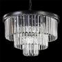 MEEROSEE Crystal Chandeliers Modern Chandelier Island Lighting 8 Lights Raindrop Pendant Ceiling Light Fixture 3-Tier for Dining Room Living Room Kitchen Bedroom D19.7'' Clear Crystal