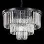 MEEROSEE Crystal Chandeliers Modern Chandelier Island Lighting 8 Lights Raindrop Pendant Ceiling Light Fixture 3-Tier for Dining Room Living Room Kitchen Bedroom D19.7'' Clear Crystal