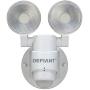 LED Motion Sensor Security Light By Defiant | 180 Degree 180 Degree 2-Head White Outdoor Weatherproof Spot Lights | Bright Lumens |Tool-less Lamp Adjustments