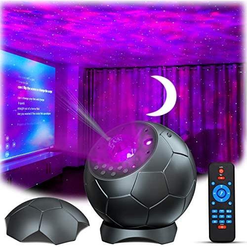 Laser Star Projector, Lupantte Moon Projector, USB Nebula Galaxy Light with Soothing Aurora Effects, Bluetooth Speaker, Sound Activated, Starry Night Light Projector for Bedroom, Party Light Decor.