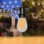 SUNTHIN 48FT LED Outdoor String Light with Shatterproof LED Filament Bulb for Patio Lights, Backyard Lights, Porch Lights, Party Lights and Commercial Lighting
